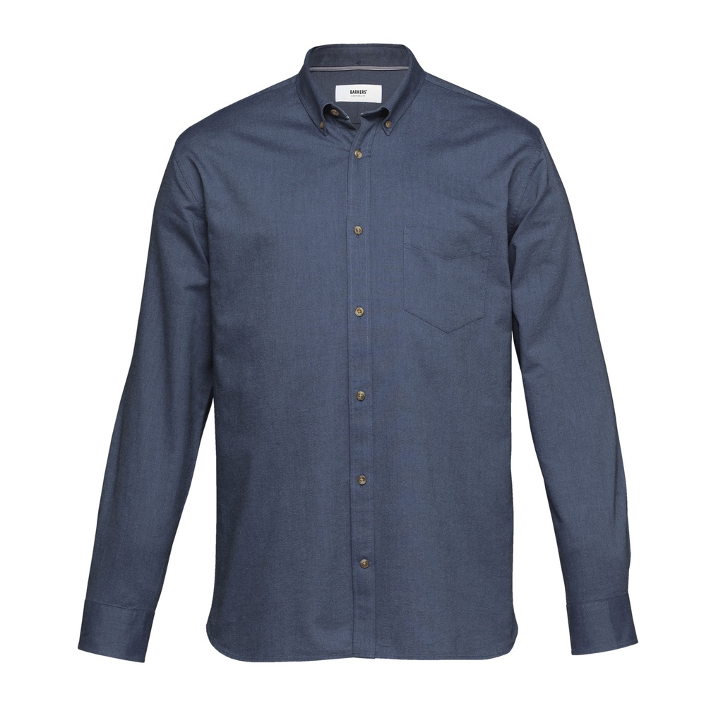 [BBR-DENIM MARL-S] BBR - Barkers Brooklyn Shirt – Mens (S)