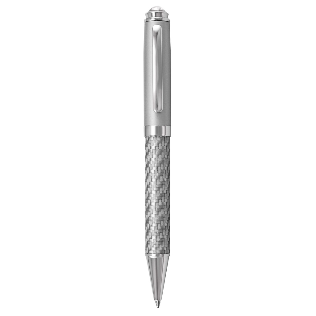 [639-STANDARD-STANDARD] 639 - Silver Carbon Fibre Ballpoint Pen