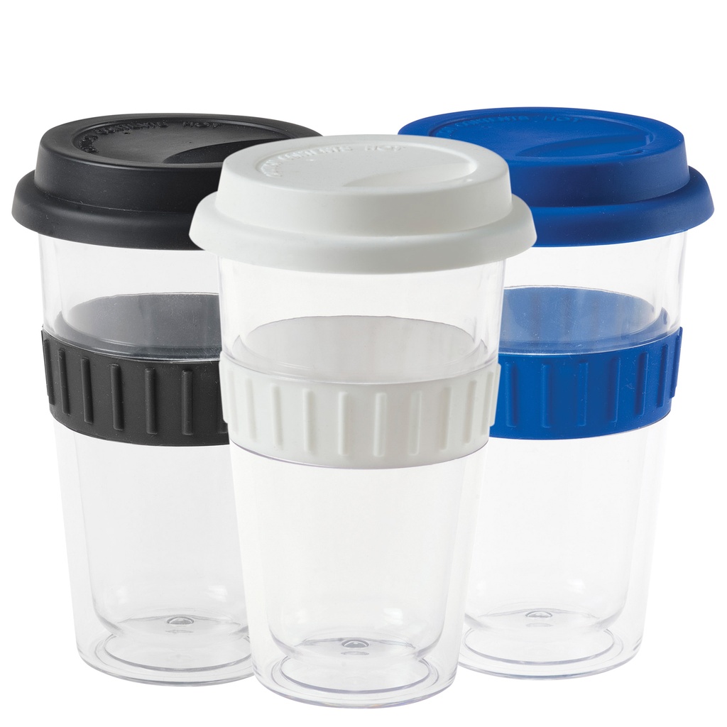 [4037-BLUE-STANDARD] 4037 - Plastic Double-Walled Mug (Blue)