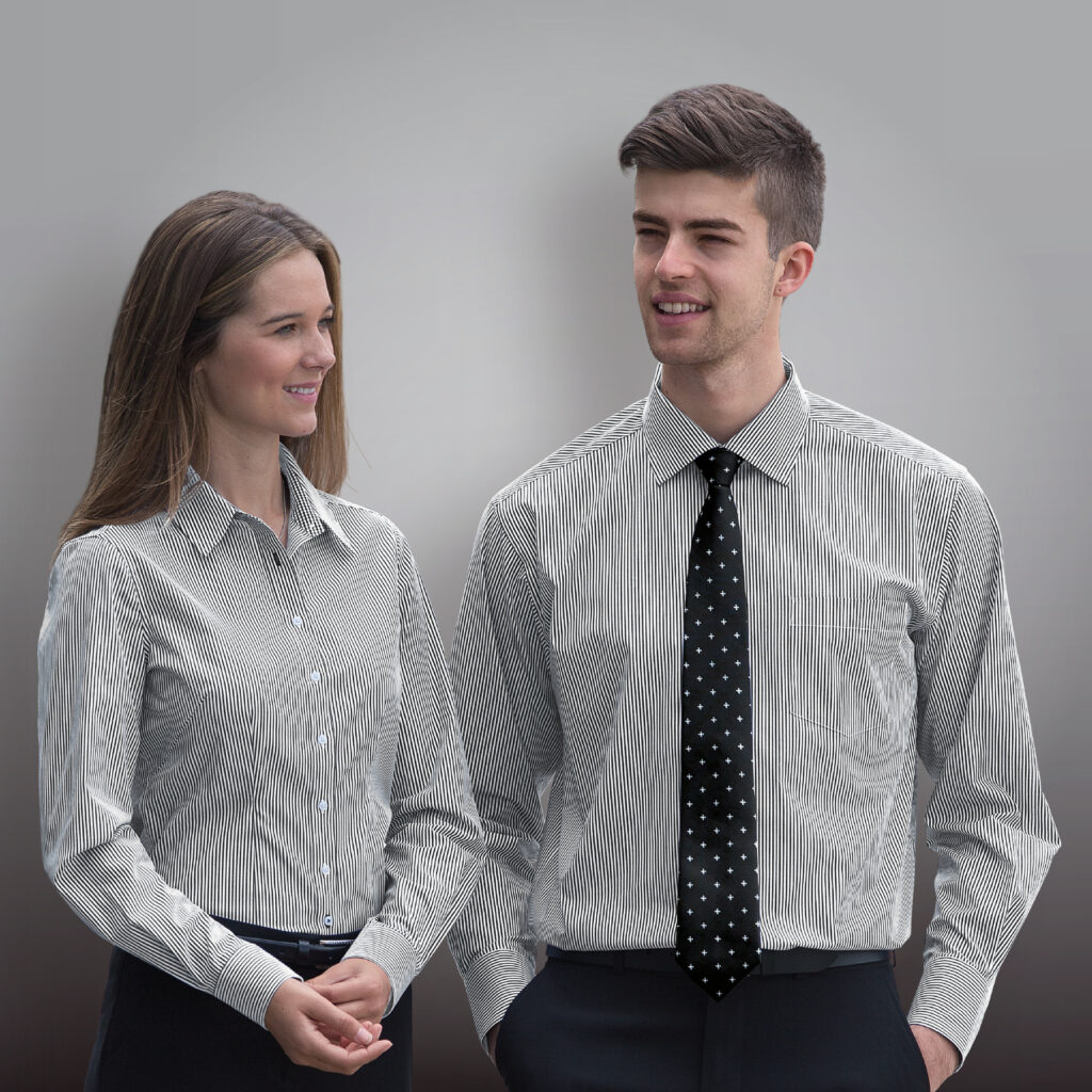 [WTWS-BLACK/WHITE-8] WTWS - The Wynyard Stripe Shirt - Womens (8)