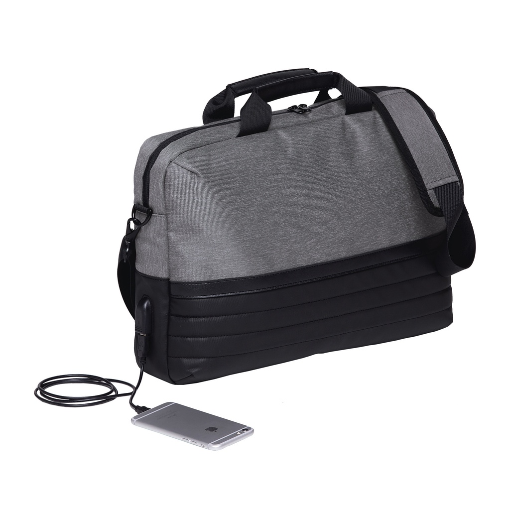 [BWIB-GREY MELANGE/BLACK-STANDARD] BWIB - Wired Brief Bag