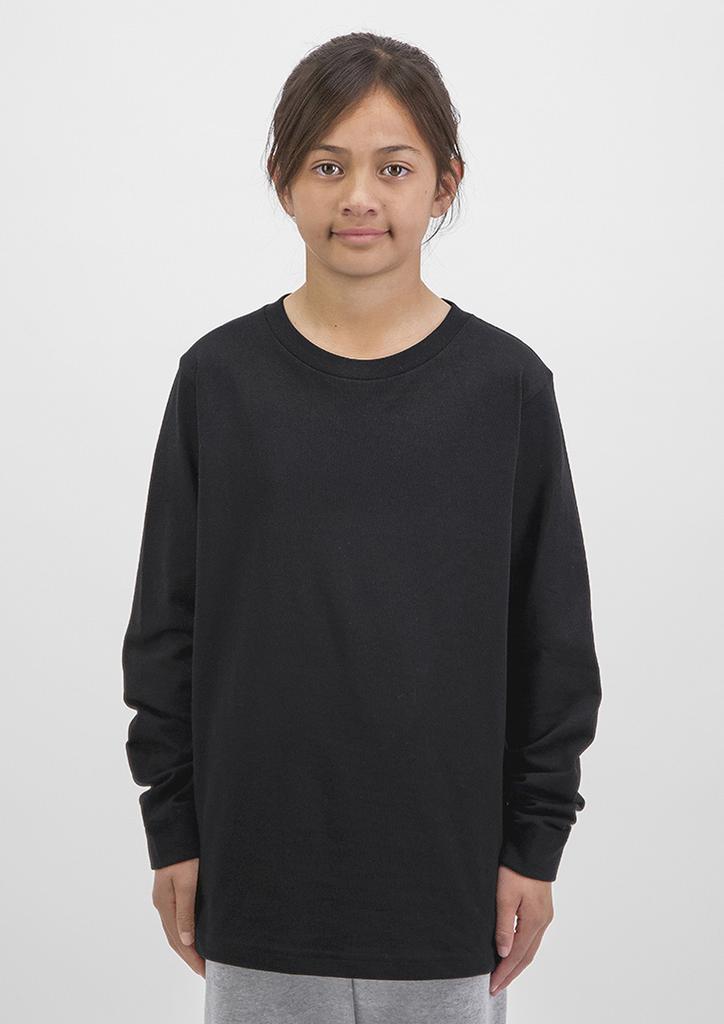 [9401042687944] X1002K - Kids Basis Long Sleeve Tee (4, Black)