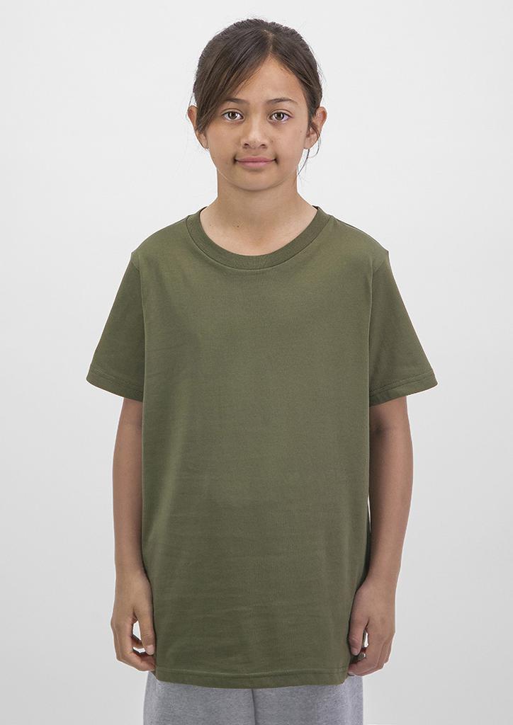 [9401042686879] X1001K - Kids Basis Short Sleeve Tee (4, Army)