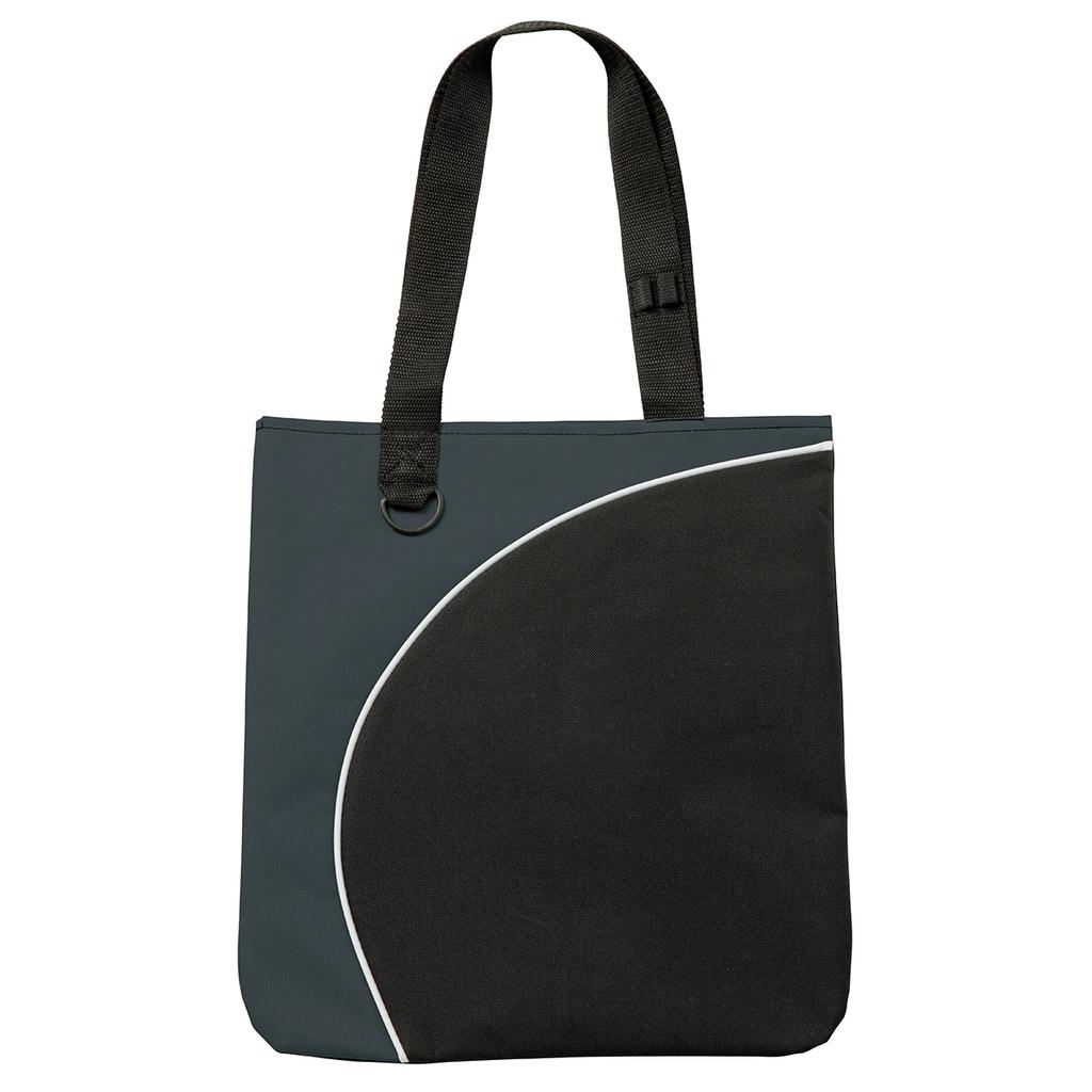 [1200-BL.CH] Curve Tote - 1200 (Black,Charcoal)