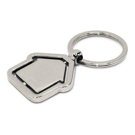 [104886] Spinning House Metal Key Ring - 104886