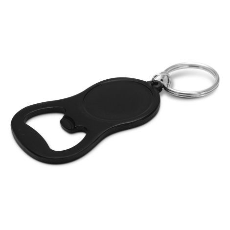[114406] Chevron Bottle Opener Key Ring - 107106 (Black)