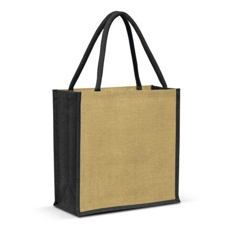 [107985] Monza Jute Tote Bag - 108037 (Black)
