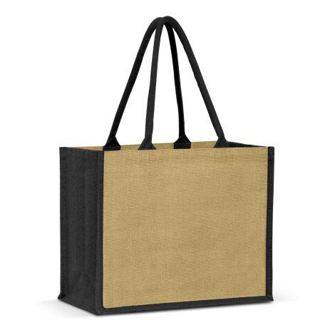 [107990] Torino Jute Tote Bag - 108038 (Black)