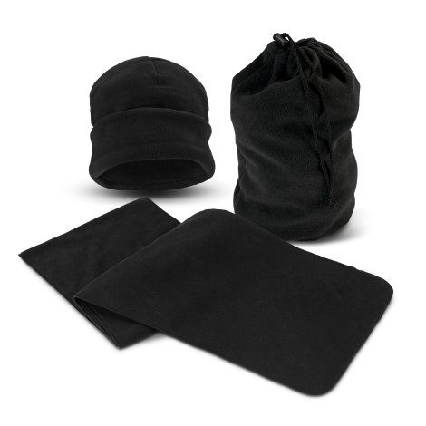 [111109] Seattle Scarf and Beanie Set - 113844 (Black)