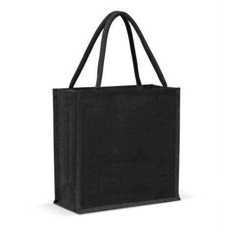[115001] Monza Jute Tote Bag - Colour Match - 115324 (Black)