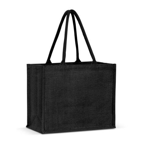 [114989] Torino Jute Tote Bag - Colour Match - 115325 (Black)
