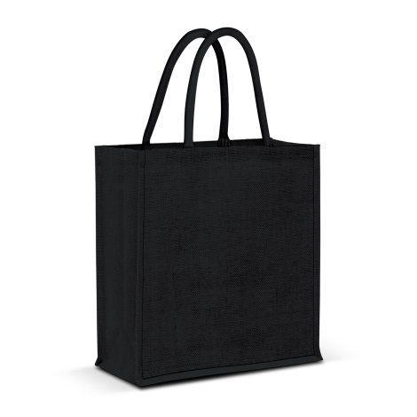 [114986] Lanza Jute Tote Bag - Colour Match - 115326 (Black)