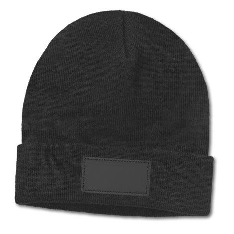 [116590] Everest Beanie with Patch - 115716 (Black)