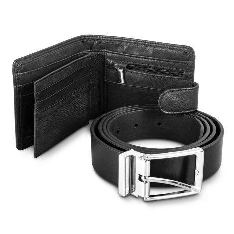 Pierre Cardin Leather Wallet and Belt Gift Set - 121124