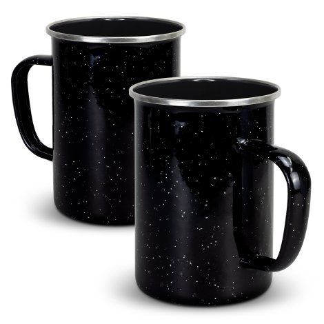 [122023] Bendigo Enamel Mug - 600ml - 122000 (Black)