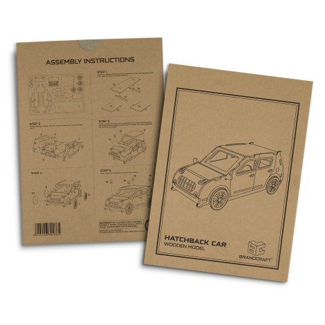 [124028] BRANDCRAFT Hatchback Car Wooden Model - 124028