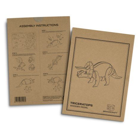 [124056] BRANDCRAFT Triceratops Wooden Model - 124056