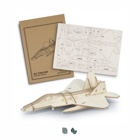 [126729] BRANDCRAFT Jet Fighter Wooden Model - 126729