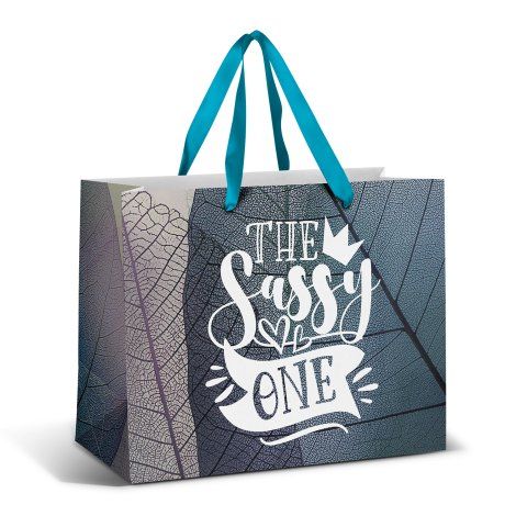 Large Ribbon Handle Paper Bag - Full Colour - 127179
