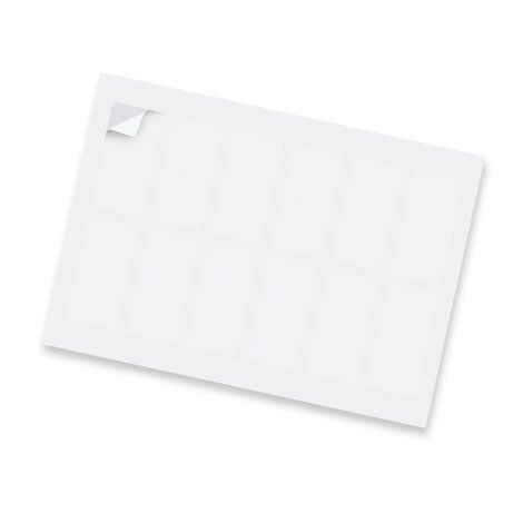 [127924] Sticker Sheet 40 x 80mm Rectangle - Matte - 127924