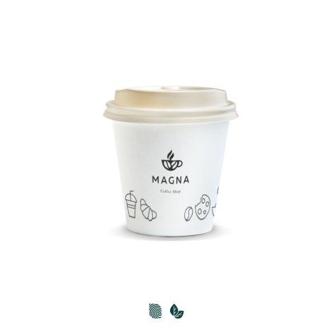 [129536] Compostable Paper Coffee Cup - 180ml - 129536