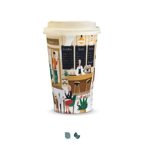 [129538] Compostable Paper Coffee Cup - 350ml - 129538