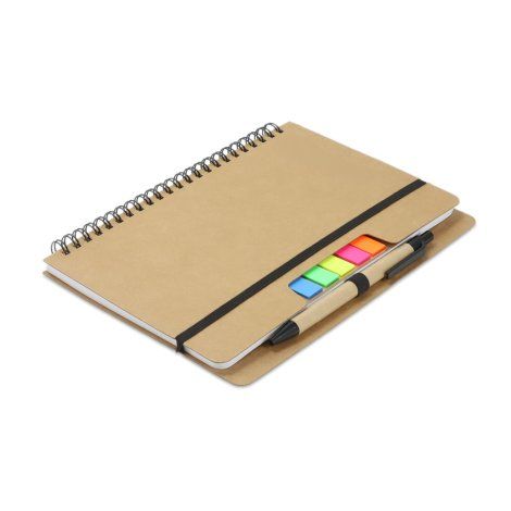 [129579] Kraft Notebook with Notes and Flags - 129579