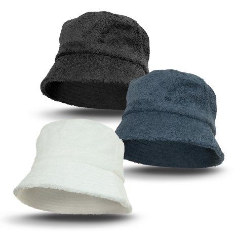 [119431] Bondi Terry Towelling Bucket Hat - 119456 (S, Black)