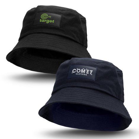 [121911] Bucket Hat with Patch - 121937 (M, Black)