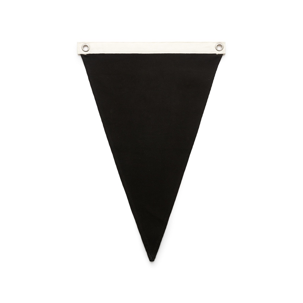 [1513-BLACK-P-OS] Canvas Pennant Flag - 1513 (Black)