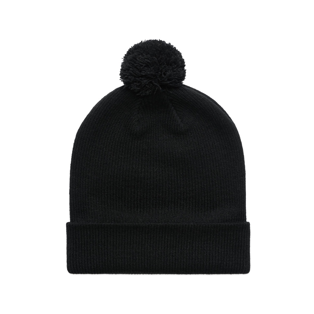 [1124-BLACK-P-OS] Pom Pom Beanie - 1124 (Black)