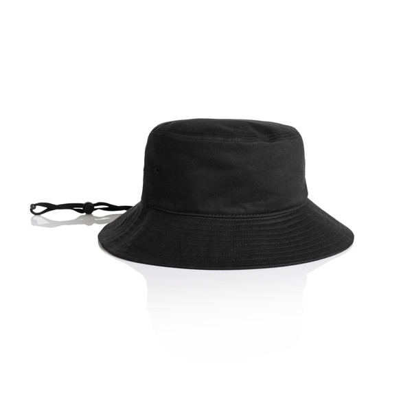 [1172-BLACK-P-OS] Wide Brim Bucket Hat - 1172 (Black)