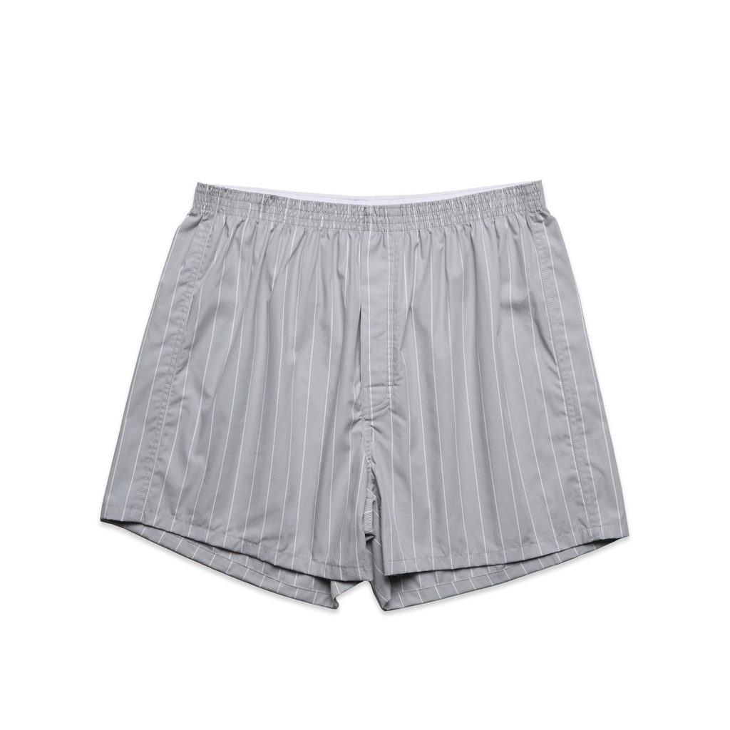 [1216-SM/WH-G-S] Boxer Fine Stripe Shorts - 1216 (S, Smoke/White)