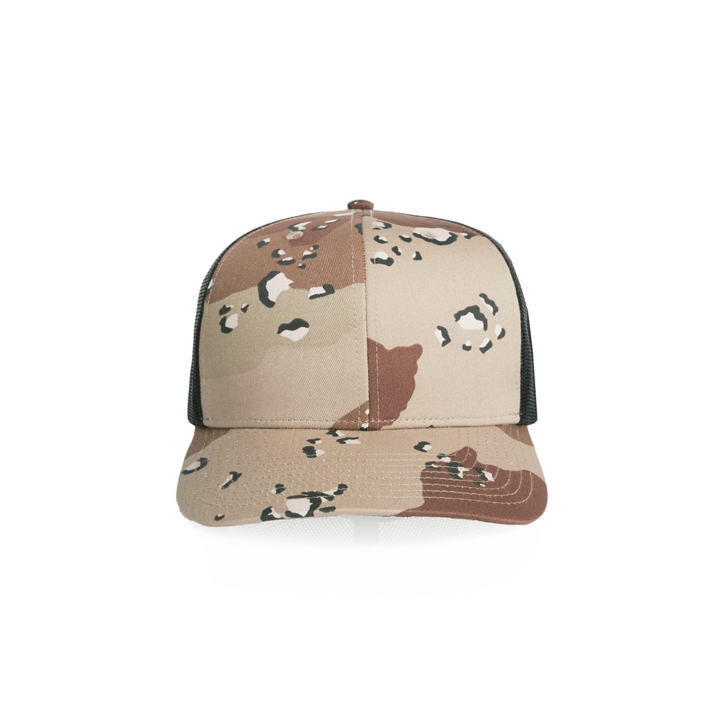 [1191C-DS_BL-P-OS] Mesh Contrast Camo Cap - 1191C (Desert Camo/Black)