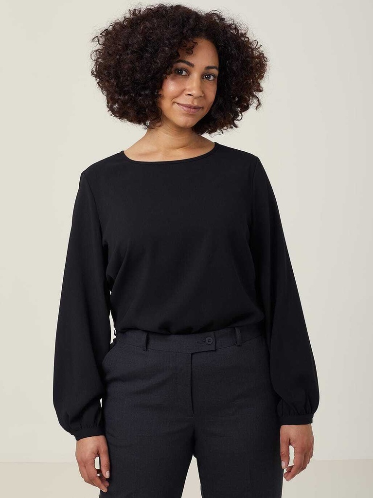 CATUCM - Heavy Stretch Georgette Long Sleeve Blouse