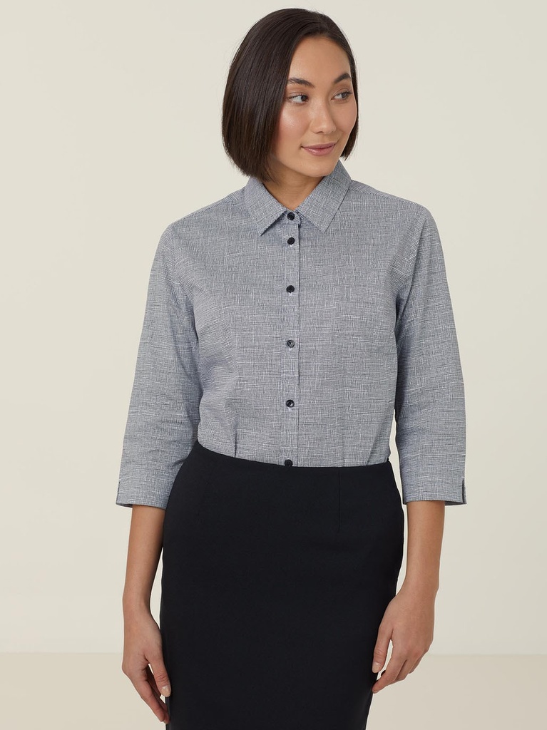 CATUKX - Avignon Abstract Print Stretch 3/4 Sleeve Shirt