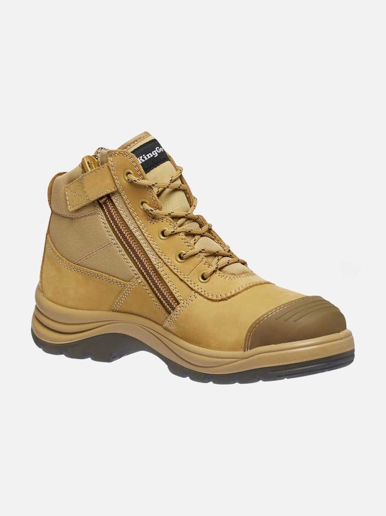 K27125 - Tradie Zip Puncture Resistant Work Boot Wheat