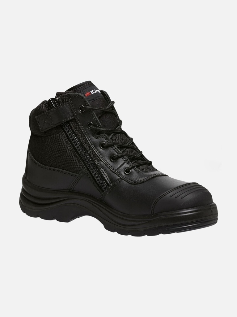 K27150 - Tradie Zip/Lace Steel Cap Safety Work Boots 5"