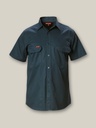 Y07510 - Short Sleeve Open Front Cotton Drill Work Shirt
