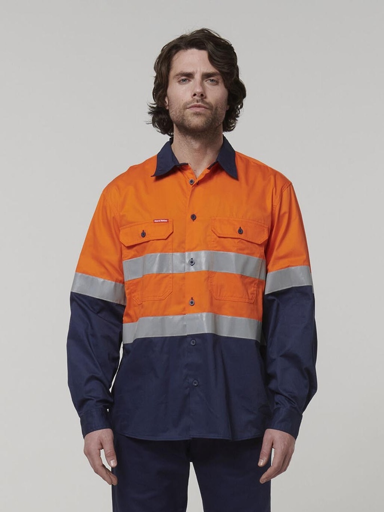 Y07940 - Core Hi-Vis Long Sleeve 2 Tone Taped Vented Shirt