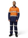 Y07978 - Hi-Vis Two Tone Cotton Twl Vented Shirt w/ Tape