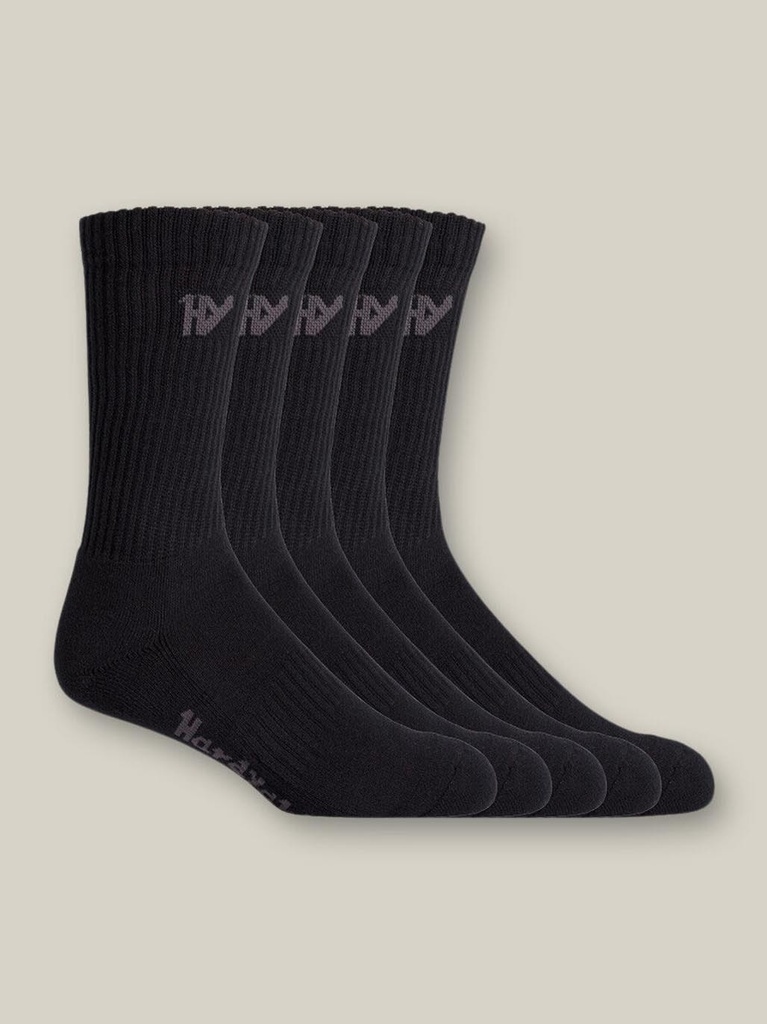 Y20035 - Padded Cotton Crew Work Sock - 5 Pack