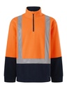 K55063 - HI-VIS POLAR FLEECE PULLOVER WITH NECK ZIP H-TAPED