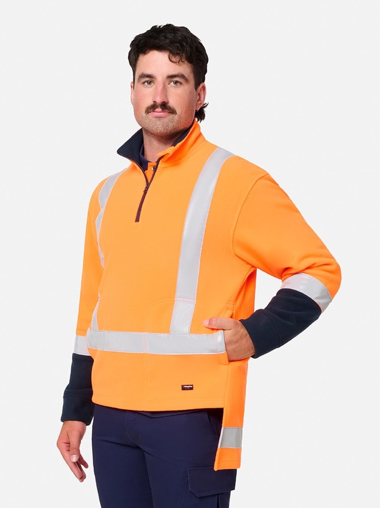 K55064 - SPLICED HI-VIS PO FLC P/O  NECK ZIP H-TAPED TTMC