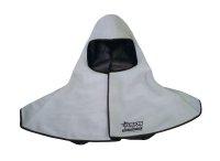 FUSION WELDERS HOOD/SNOOD GREY LEATHER, KEVLAR STITCHED