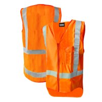 HI-VIS TTMC VEST, ZIP, D/N FLAME RET, ORANGE-SIZE