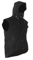 CAUTION HOODED OILSKIN SLEEVELESS VEST-SIZE
