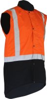 CAUTION D/N OILSKIN SLEEVELESS VEST-SIZE