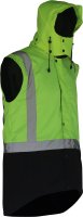 CAUTION HOODED D/N OILSKIN SLEEVELESS VEST-SIZE