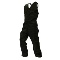OVERALL ACTION BIB, 300GSM COTTON, BLACK-SIZE